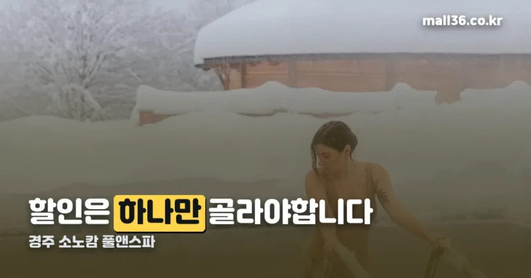 경주 소노캄 풀앤스파 할인 — 중복 안 되고 하나만 골라 받습니다