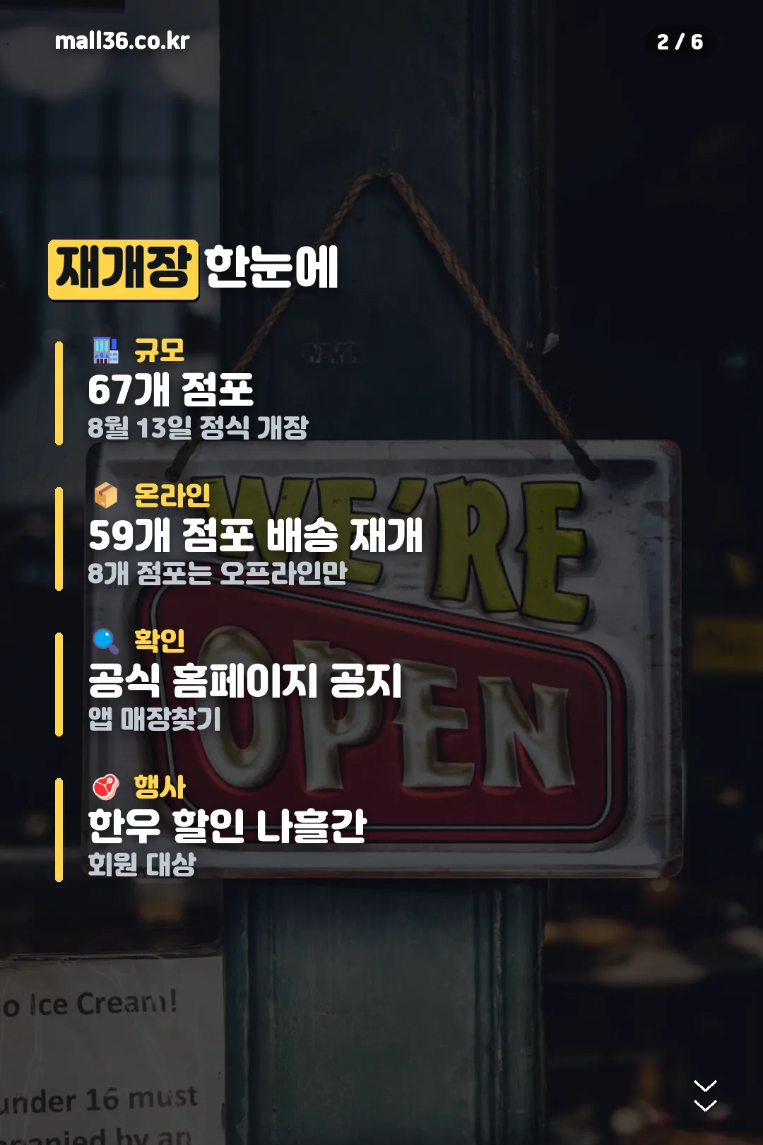 재개장 요약