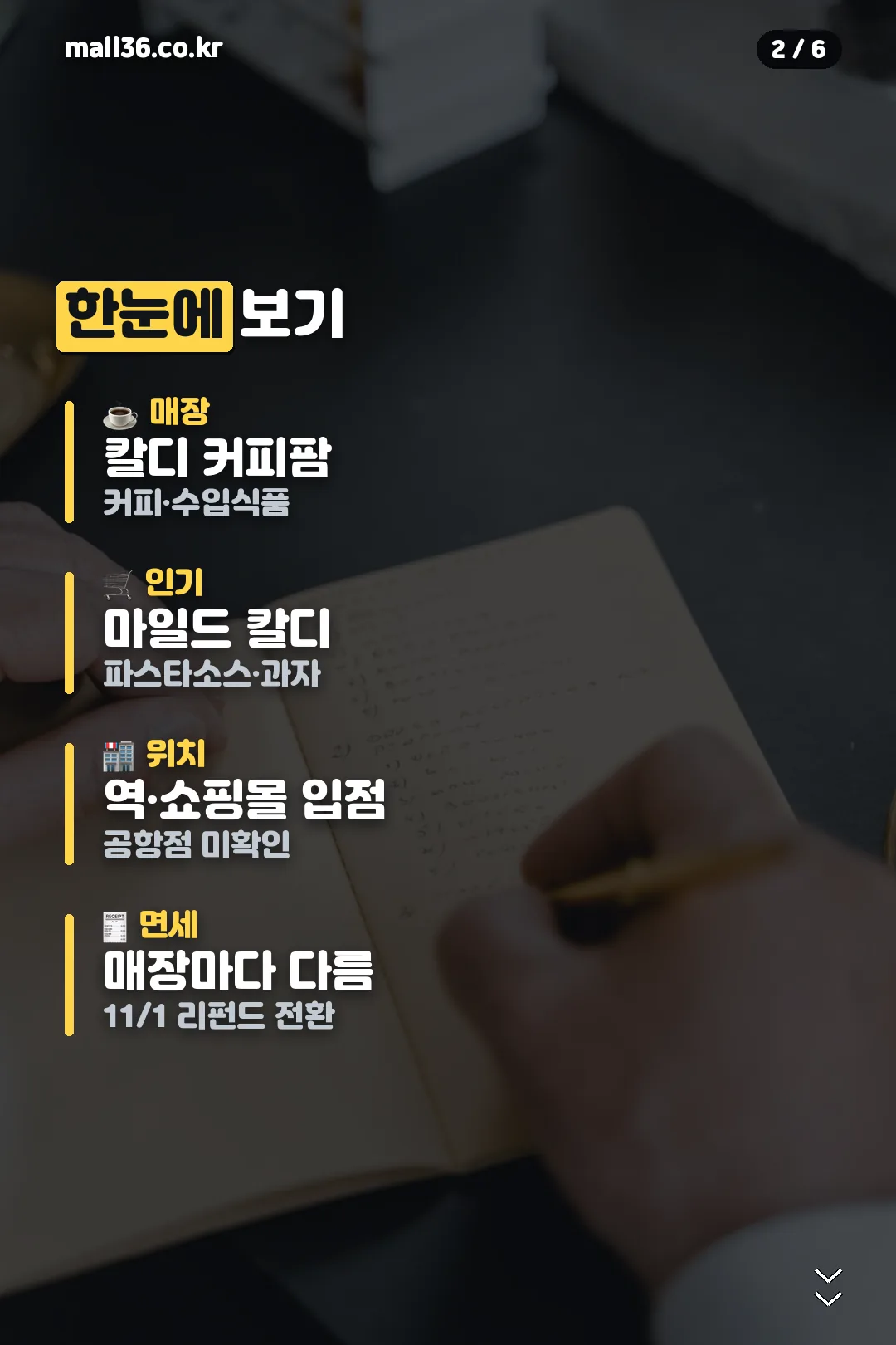 매장과 면세 요약