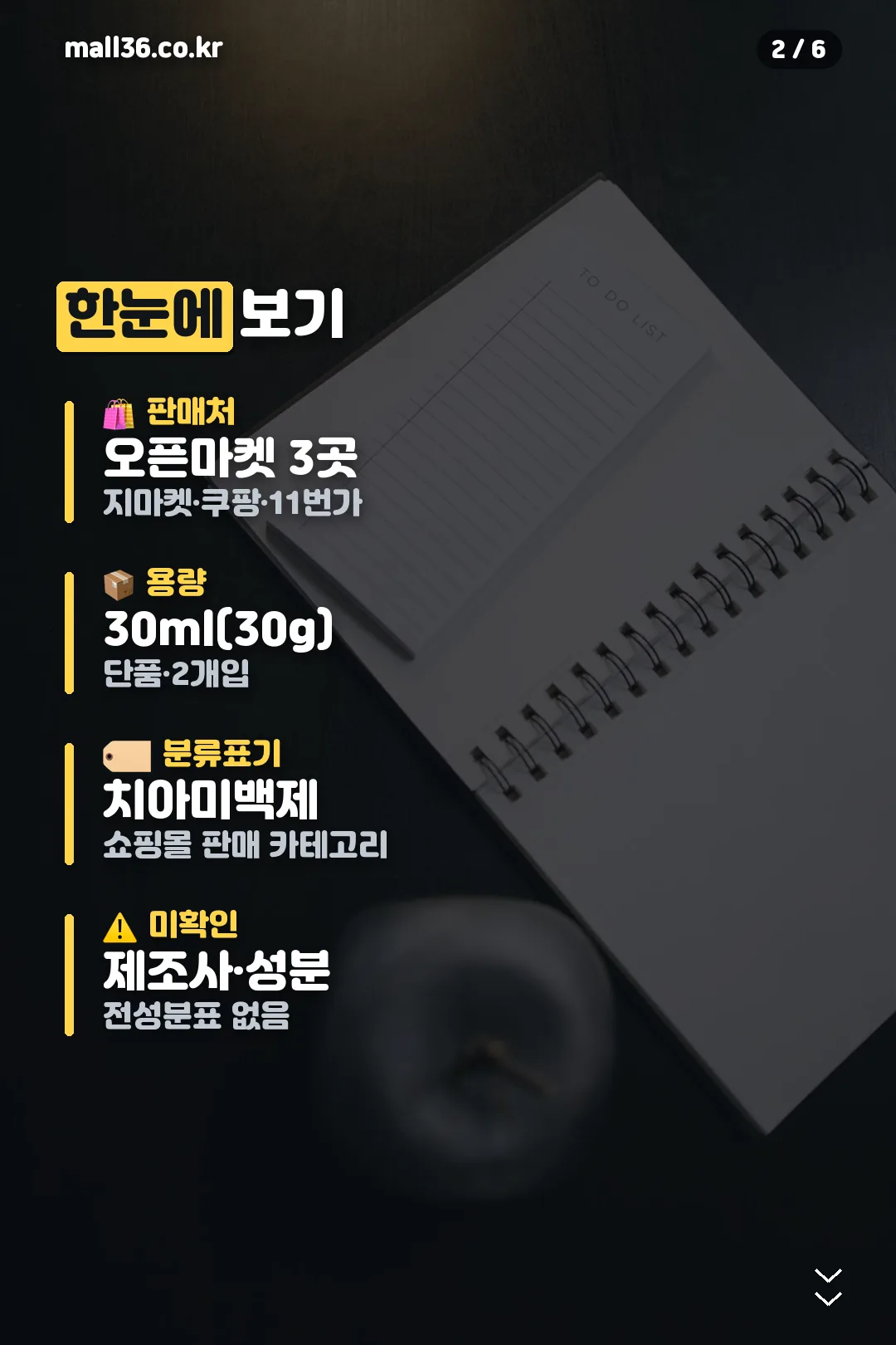 판매 정보 요약