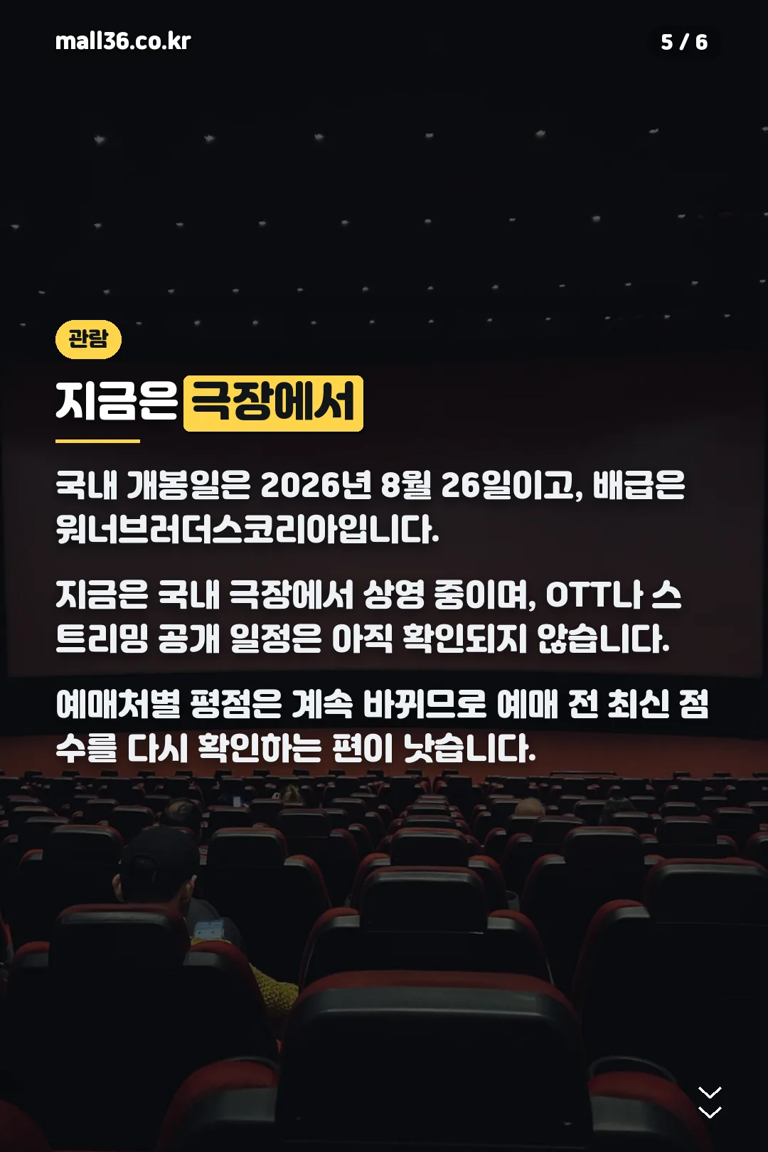 국내 상영 정보