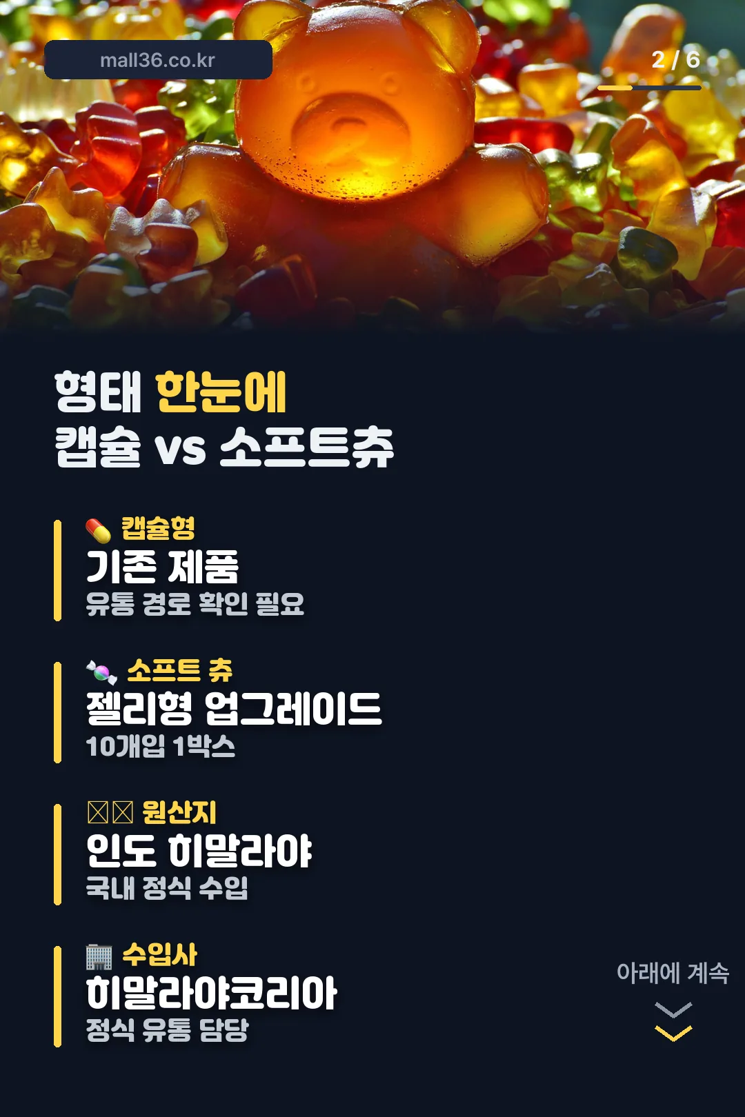 캡슐형과 소프트츄 비교