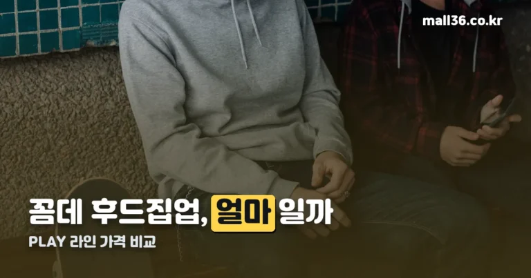 꼼데 후드집업 — 새 제품 17만원대, 중고는 13만원대