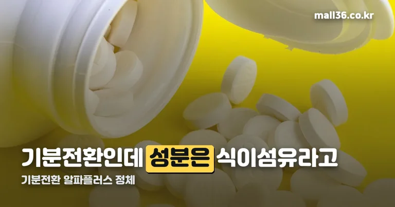 기분전환 알파플러스 내돈내산 정리 썸네일