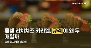 몽쉘 리치치즈 카라멜 — 222g과 444g, 규격부터 다릅니다