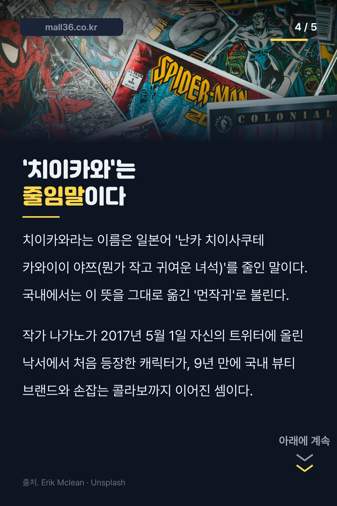치이카와 이름 유래